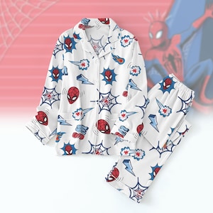 Spider Man Cartoon Pajamas Set, Superhero Family Matching Loungewear, Disney Movie Sleepwear For Kids, Cozy Kids Pajamas Set