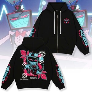 Sweat à Capuche Hazbin Hotel – Charlie Morningstar & Vaggie – Coton Bio, Style Urbain Moderne