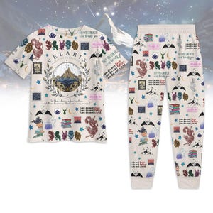 Velaris Shirt Hosen Set, Stadt Der Sternenlicht Pyjamas, Die Nacht Hof Loungewear, Sarah J Maas Bekleidung, Feyre Archeron Pjs, Buchliebhaber Gi