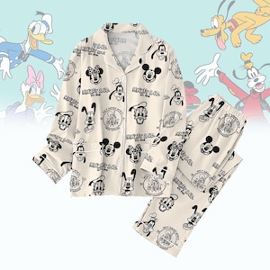 Mickey's Friends pyjamaset, Mickey Animals Kingdom pyjama, Disney cartoon nachtkleding, verjaardagscadeau voor kind volwassen, zomerpyjama