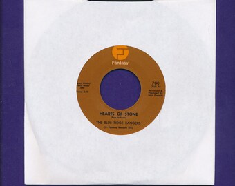 the BLUE RIDGE RANGERS 45 rpm Record- Hearts of Stone- 1973