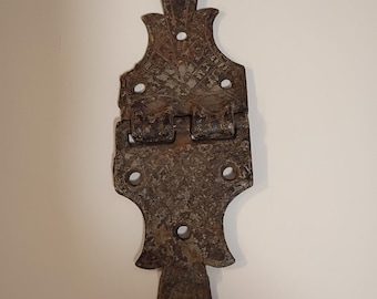 One only Antique Eastlake- Style Strap Hinge- 7-1/2 inches long x 2 inches wide at widest point