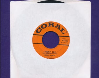BUDDY HOLLY 45 rpm Record- Peggy Sue / Everyday- 1957 ORIG.