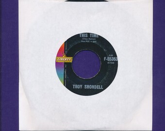 TROY SHONDELL 45 rpm Record- This Time- 1961