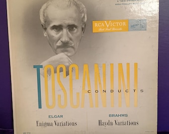 Arturo TOSCANINI 33 rpm Classical Album- conducts Elgar / Brahms 1952 mono LP ORIG.