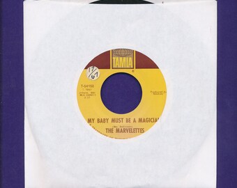the MARVELETTES 45 rpm Record- My Baby Must Be a Magician- 1966 ORIG.