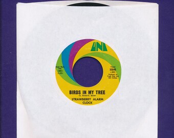 STRAWBERRY ALARM CLOCK 45 rpm Record- Birds in My Tree- 1967 Bubble Psych