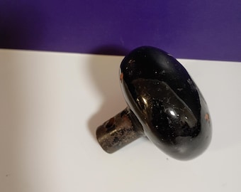 BLACK PORCELAIN DOORKNOB (Door Knob)- in vintage condition.