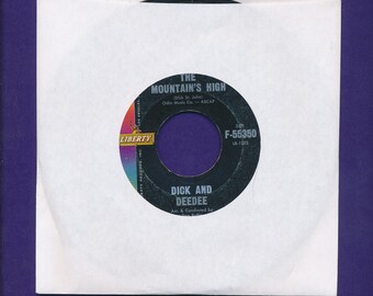 DICK and DEEDEE 45 rpm Record- The Mountain's High- 1961