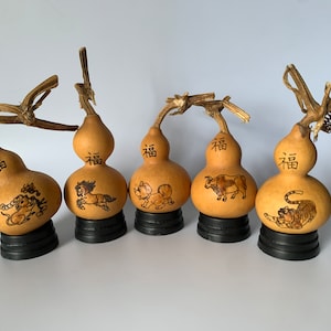 Handcrafted Gourd Animal Figurines - Charming and Unique Decor!