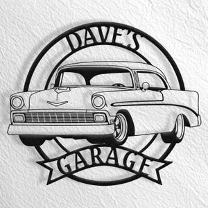1956 Chevy Bel Air Metal Sign, 56 Bel Air, Bel Air Accessories, Bel Air Garage, Bel Air Gift, Personalized Bel Air, Bel Air Lowered