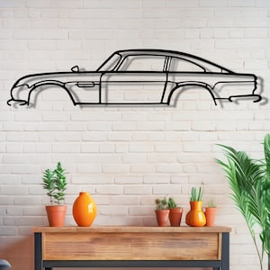 Aston Martin Db5 Metal Wall Art, Car Garage Wall Sign, DB5 Automobile Decor, Car Lovers Men Gift