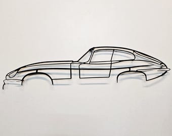 Jaguar EType  Wall Art, Car Garage Wall Sign, EType Decor, Car Lovers Men Gift, EType Accessories, E-Type Jaguar