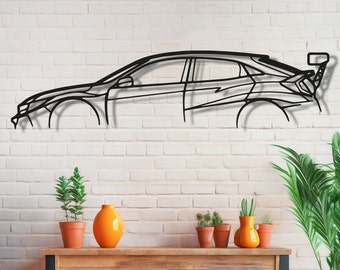 Honda Civic TCR Metal Wall Art, Civic Garage, muurbord autogarage, decor racewagen, Civic-accessoires