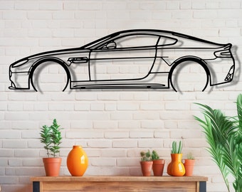 Aston Martin Vantage Metal  Wall Art, Car  Garage Wall Sign, Rapide Automobile Decor, Aston  Martin Vantage