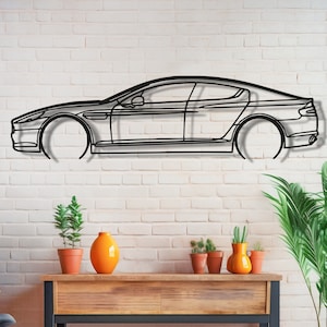 Aston Martin Rapide Metal Wall Art, Car Garage Wall Sign, Rapide Automobile Decor, Car Lovers Men Gift