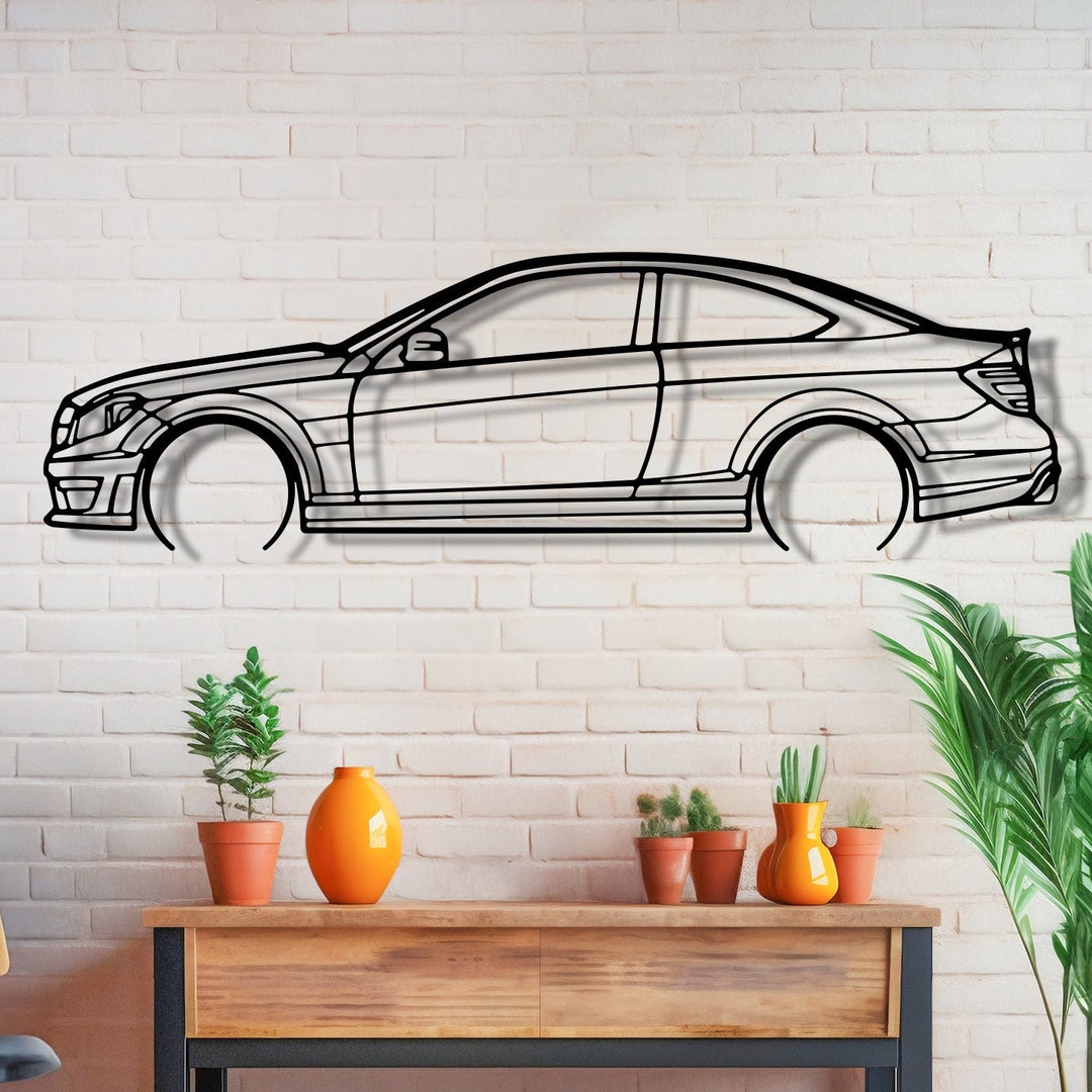C63 Amg Metal Wall Art, Car Garage Wall Sign, Racing Automobile Decor ...