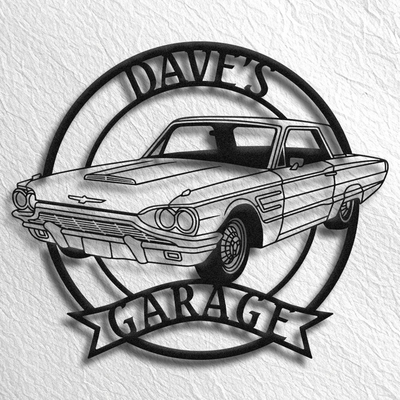 1965 Ford Thunderbird Hardtop Wall Art, Thunderbird Garage, Hardtop 1965, Thunderbird Accessories, Thunderbird Gift, 65 Thunderbird Hardtop