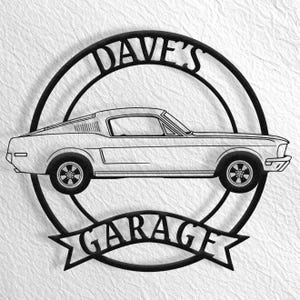 1968 Ford Mustang Wall Art, Mustang Garage, Mustang Shelby, Mustang Decor, Mustang Accessories, 68 Mustang, Mustang Gifts