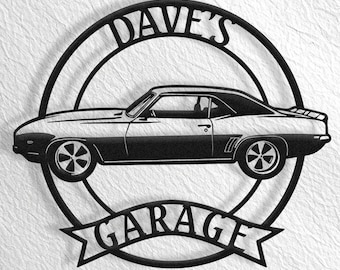 1969 Chevrolet Camaro  Metal Sign, 1969 Camaro, Camaro Accessories, Camaro Garage, Camaro Gift, Personalized Camaro, 69 Chevy Camaro Side
