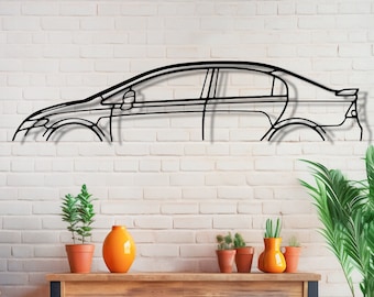 Honda Civic Si 4D Metal Wall Art, Civic Garage, muurbord autogarage, decor racewagen, Civic-accessoires