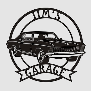 1965 Buick Riviera Metal Wall Art, Car Garage Wall Sign, RivieraAccessories, Car Lovers Men Gift, Riviera gifts, Buick Accessories