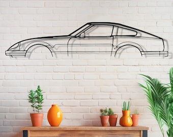 Datsun 280ZX Wood Wall Sign | 79-82 Nissan S130 Line Drawing for