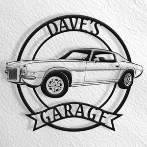 1972 Camaro Metal Wall Art, 1972 Camaro, Camaro Accessories, Camaro Garage, Camaro Gift, Personalized Camaro, 1972 Camaro Rally Sport