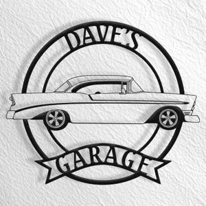 1956 Chevrolet Bel Air Metal Sign, 56 Bel Air, Bel Air Accessories, Bel Air Garage, Bel Air Gift, Personalized Bel Air, Bel Air Lowered side