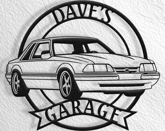 1989 Ford Mustang Notchback Wall Art, Mustang Garage, Mustang Shelby, Mustang Decor, Mustang Accessories, Mustang Gift, 89 Notchback