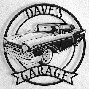 1957 Fairlane 500 Metal Wall Art, Fairlane Garage, Fairlane Accessories, Fairlane Gift, 57 Fairlane, Fairlane Garage Sign, Fairlane 500