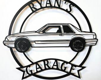 1989 Ford Mustang Notchback Side Wall Art, Mustang Garage, Mustang Shelby, Mustang Decor, Mustang Accessories, Mustang Gift, 89 Notchback