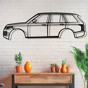 Range Rover Vogue, arte de pared de metal personalizado, letrero de pared para garaje de automóvil, decoración de Range Rover, regalo para hombres amantes de los automóviles
