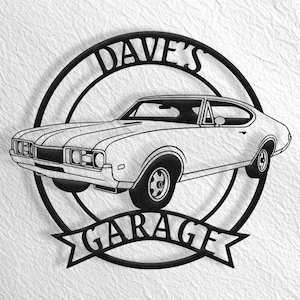 Oldsmobile Cutlass Wall Art, Oldsmobile Accessories, Oldsmobile Garage, Oldsmobile Gifts, 1968 Oldsmobile Cutlass, Oldsmobile Garage Sign