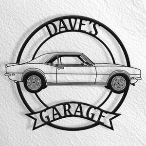 1968 Camaro Z28 Metal Sign, 1968 Camaro, Camaro Accessories, Camaro Garage, Camaro Gift, Personalized Camaro, 68 Chevy Camaro Side, Z28
