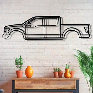 Ford F150 Metal Wall Art, F150 Garage, Car Garage Wall Sign, Ford Garage Decor, Focus Accessories, F150 Accessories