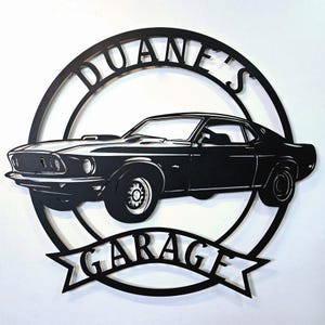 1969 Ford Mustang Fastback Sign, Mustang Garage, Mustang Shelby, Mustang Decor, Mustang Accessories, 69 Mustang, Mustang Gift, 1969 Fastback