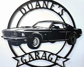 1969 Ford Mustang Fastback Sign, Mustang Garage, Mustang Shelby, Mustang Decor, Mustang Accessories, 69 Mustang, Mustang Gift, 1969 Fastback