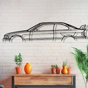 Bmw  E36 M3 CS Metal Wall Art, Car Garage Wall Sign, e36 Decor, Car Lovers Men Gift, e36 Accessories, e36 m3