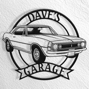 Chevrolet Camaro 1966-68 Metal Sign, 1966 Camaro, Camaro Accessories, Camaro Garage, Camaro Gift, Personalized Camaro, 66 Chevy Camaro