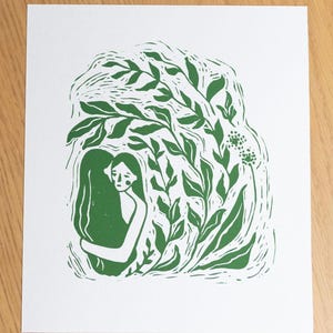 Like real people do • Original lino print