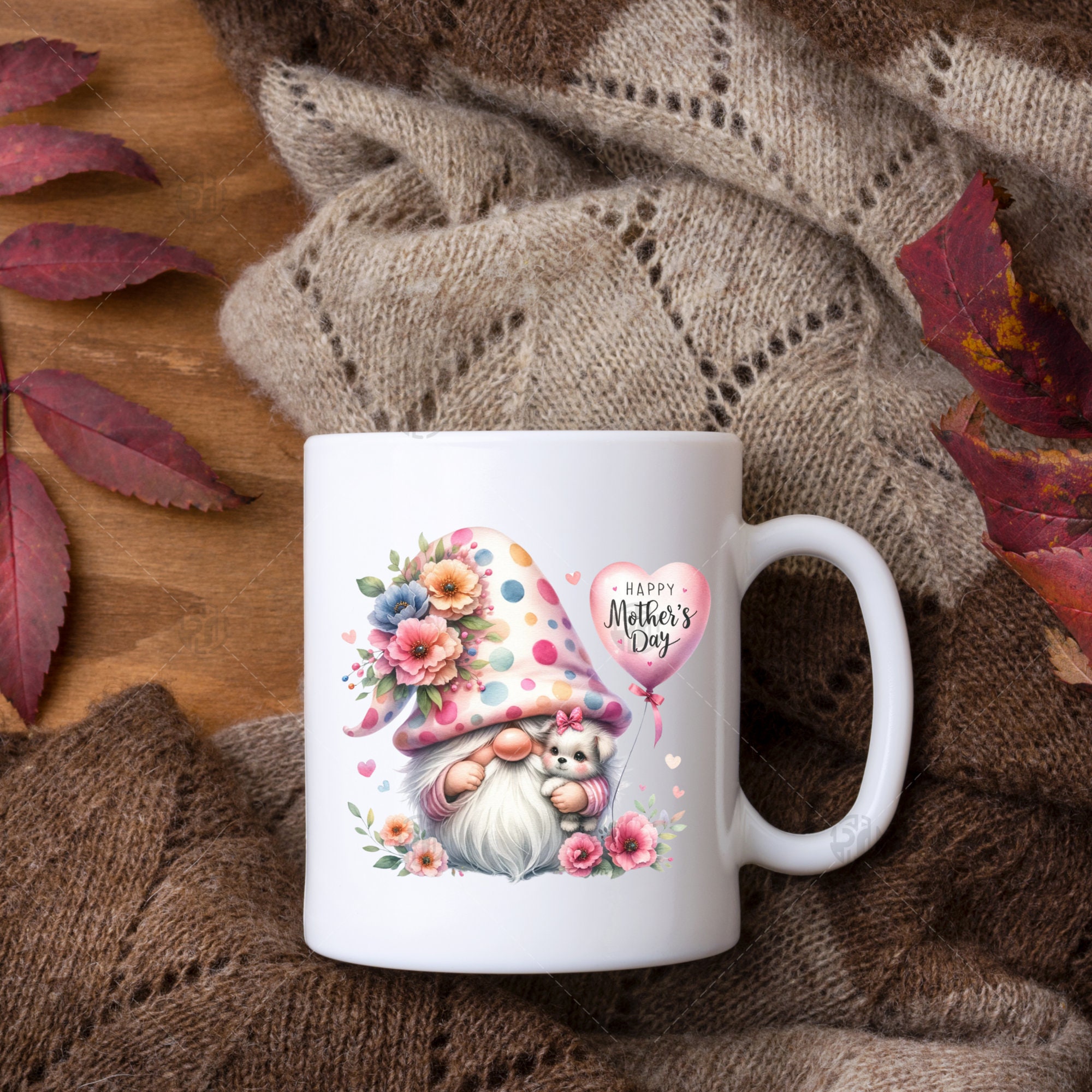 Watercolor Mothers Day Gnome PNG, Cute Mother Gnomes Clipart, Mommy ...