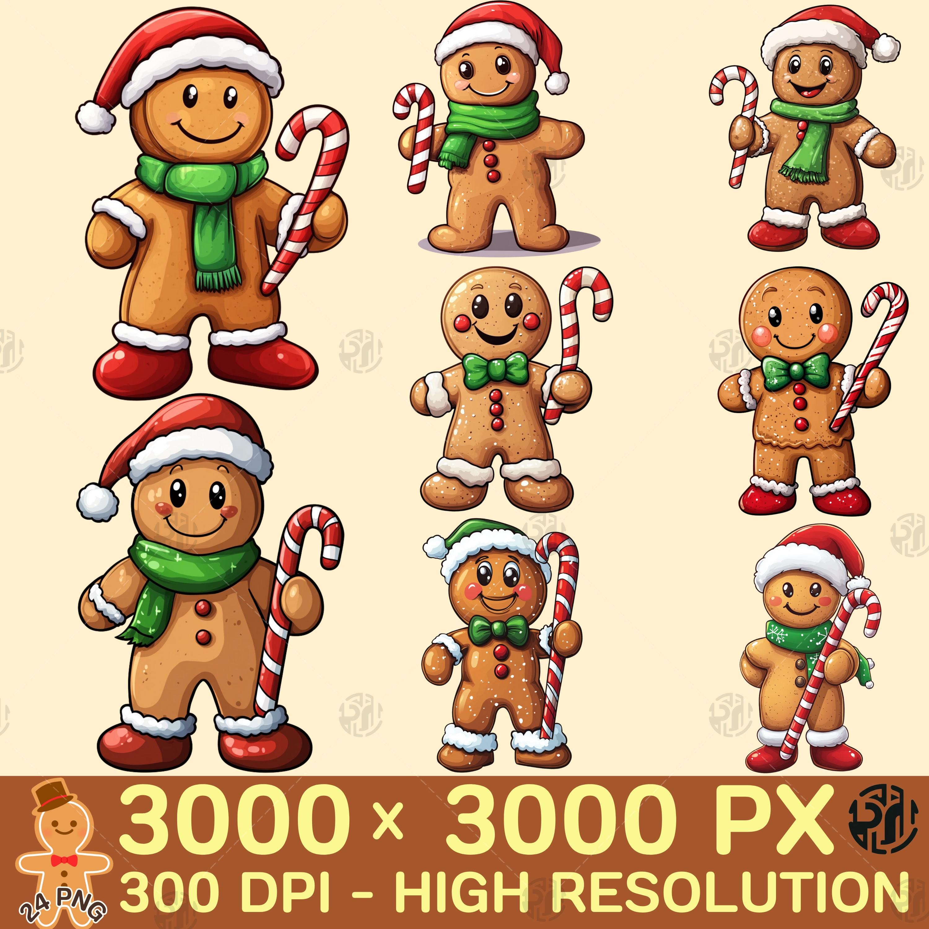 Watercolor Gingerbread Man Cookie PNG, Festive Clip Art, Holiday Baking ...