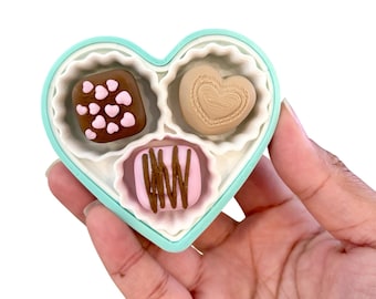 Valentine's Day Heart Chocolate Box Fidget Clicker  - Sensory Tools - Gifts - Fidgets - Pop Art - Fake Food