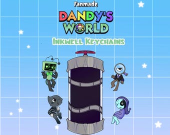 Pre-order - Fanmade Dandy's World Inkwell Keychains 3in