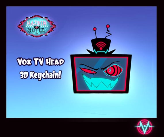 Vox - Hazbin Hotel - 2inch 3D Fanmade Keychain Preorder [TV Head