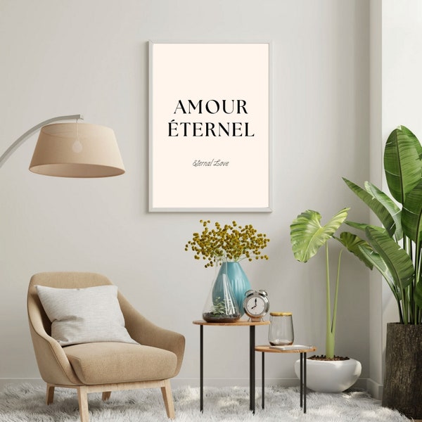 French love quote printable wallart | Artful french wall art | Quotes wallart | Paris prints | Set of 3 prints | PDF and JPG