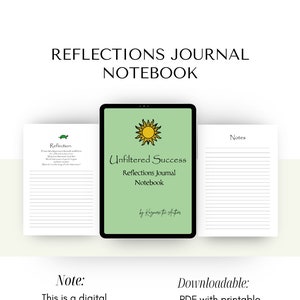 Reflektionsjournal Anteckningsbok: Daglig Mindfulness, Självuttryck (Digital Nedladdning)