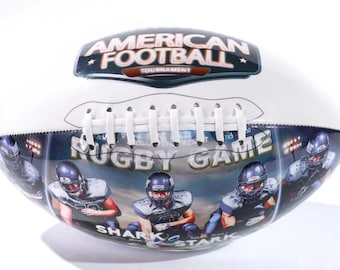 Custom Football, Personalized Football Team Gift, Customize Athletic Gift, Personalize Photos Design Print Football