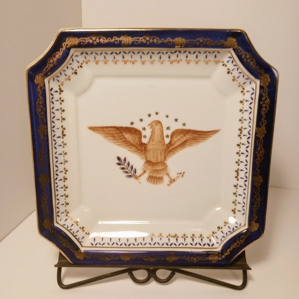 Federal Eagle Porcelain Plate #7594 Andrea by Sadek | Japan | Mid Century Modern